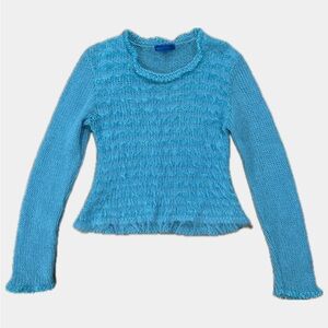 Vintage sparkling turquoise Knit top